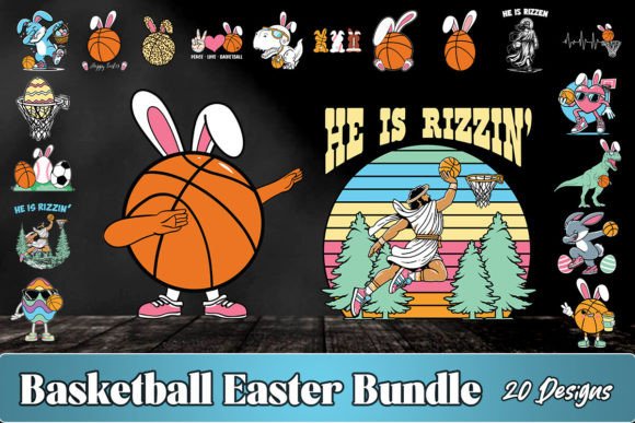 Basketball Easter SVG Bundle Graphics for Crafts