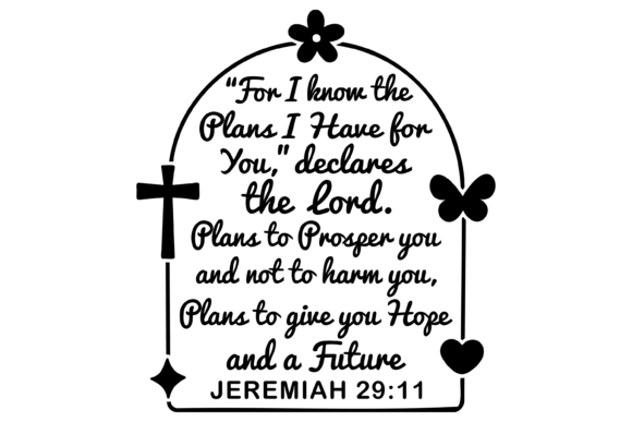 Bible Verse Jeremiah Svg PNG for Crafts & Graphics
