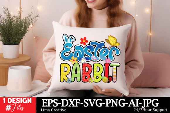 Easter Rabbit Graphics for Crafts & Sublimation
