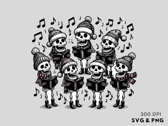 Funny Christmas Skeleton SVG PNG Graphics & Illustrations