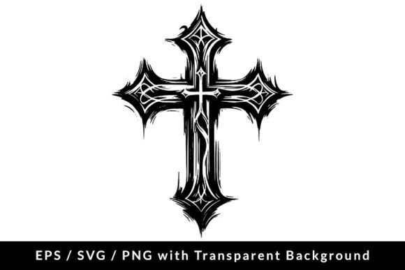 Grunge Gothic Christian Cross: Graphics & Illustrations Review