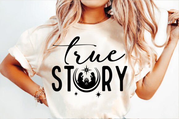 True Story Nativity Scene Svg PNG Graphics & Crafts